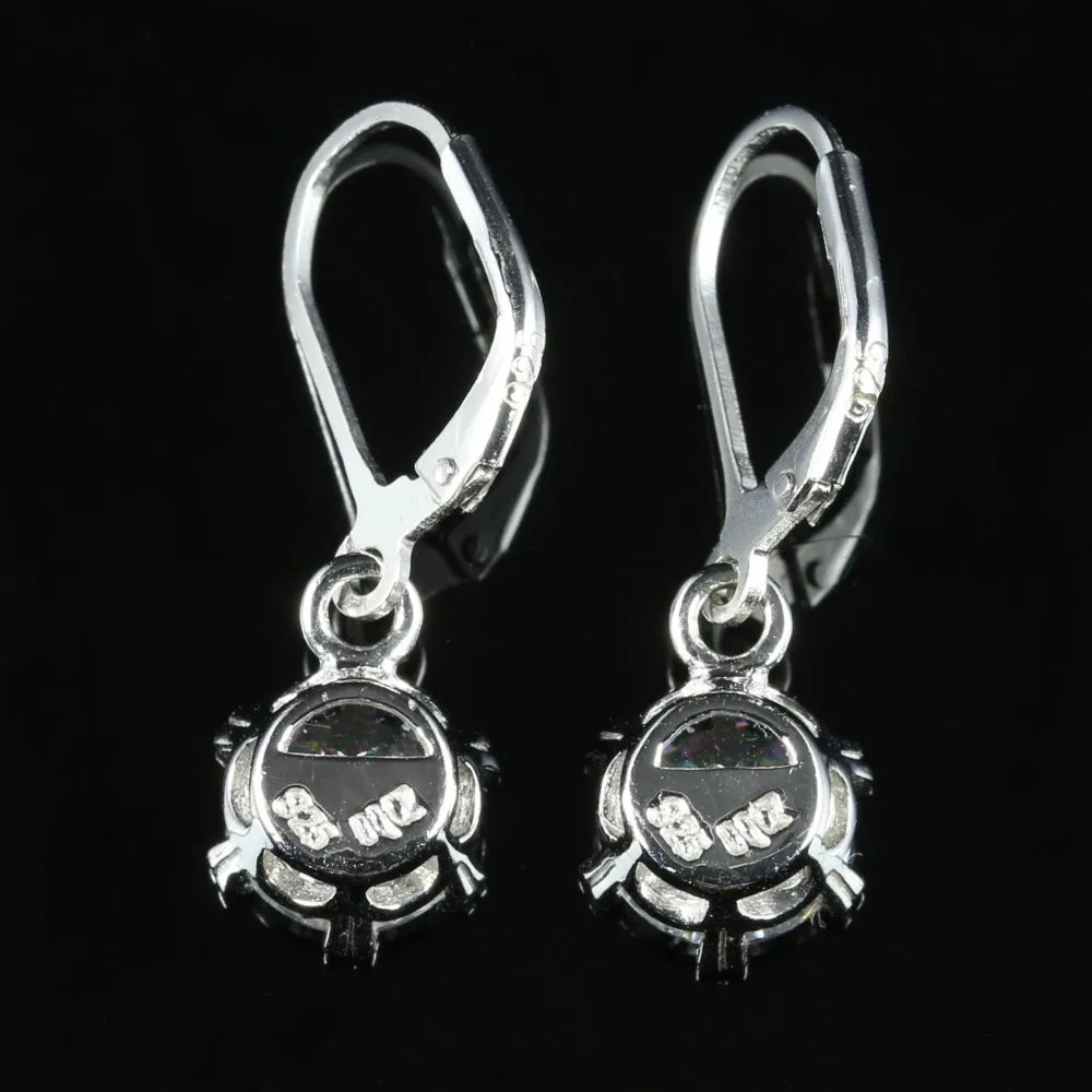 White Quartz Silver Earrings