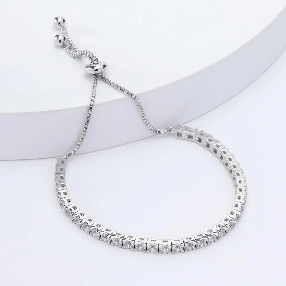 White Sapphire Tennis Bracelet