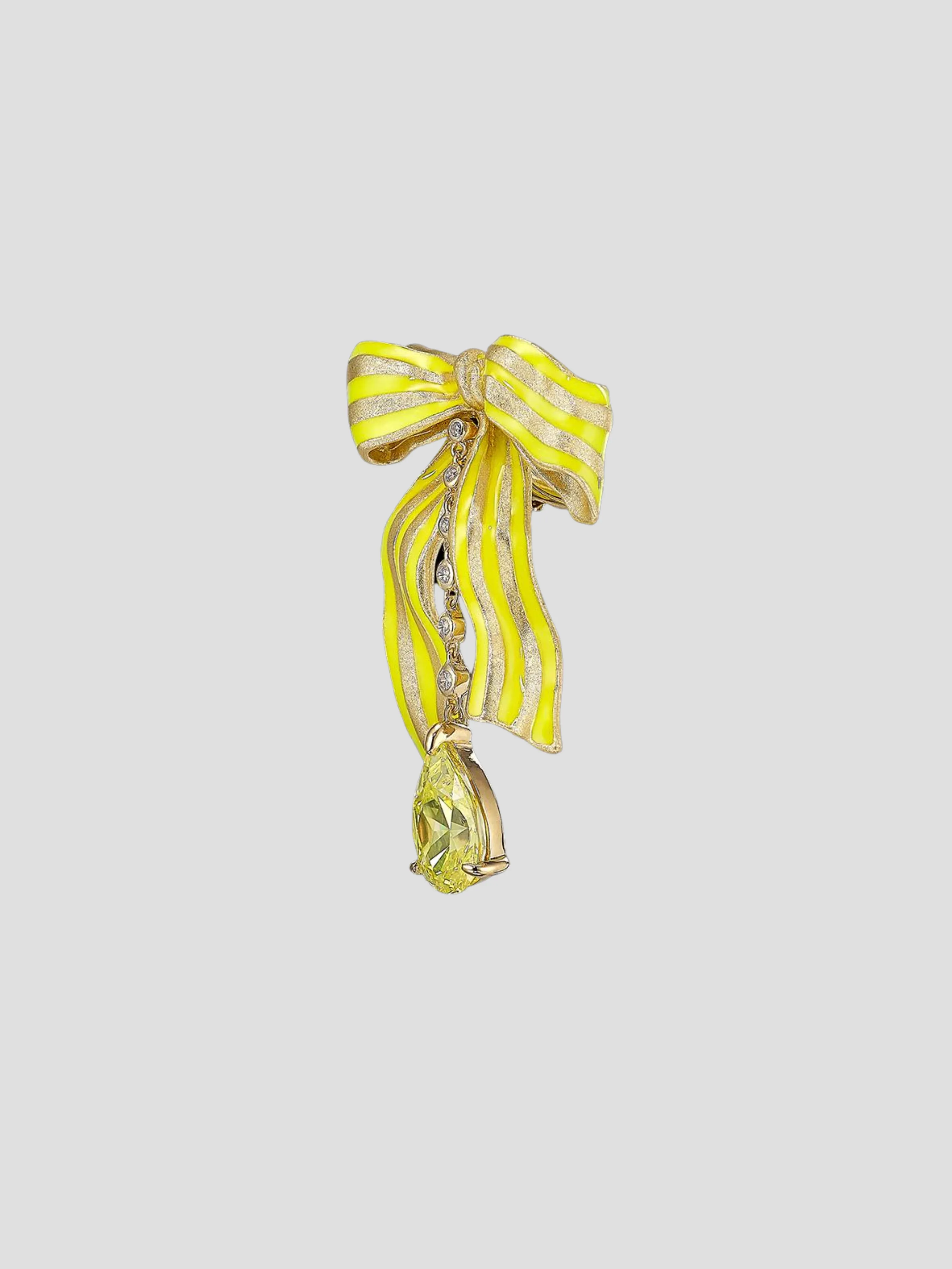 Yellow Canary Bardot Bow Earrings