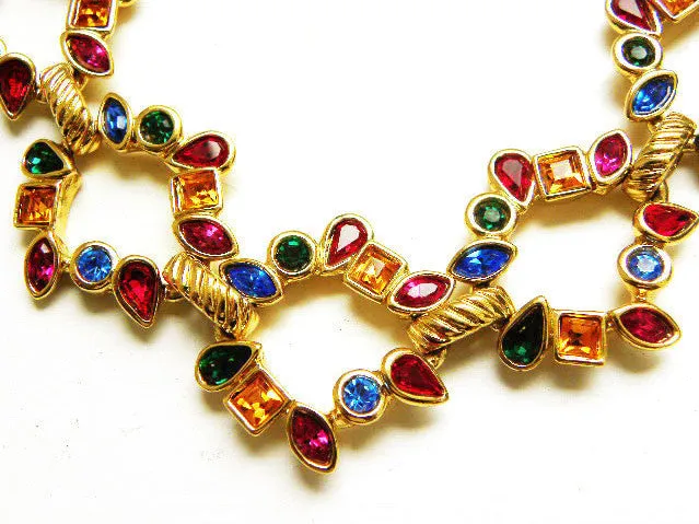 Yves Saint Laurent Oval Gripoix Links Necklace