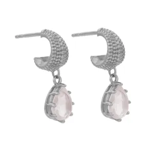 Zoe & Morgan Fleur Earrings - Sterling Silver & Rose Quartz